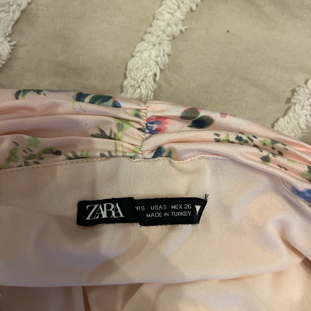 Zara Pink Floral Crop Top - Picture 5 of 6